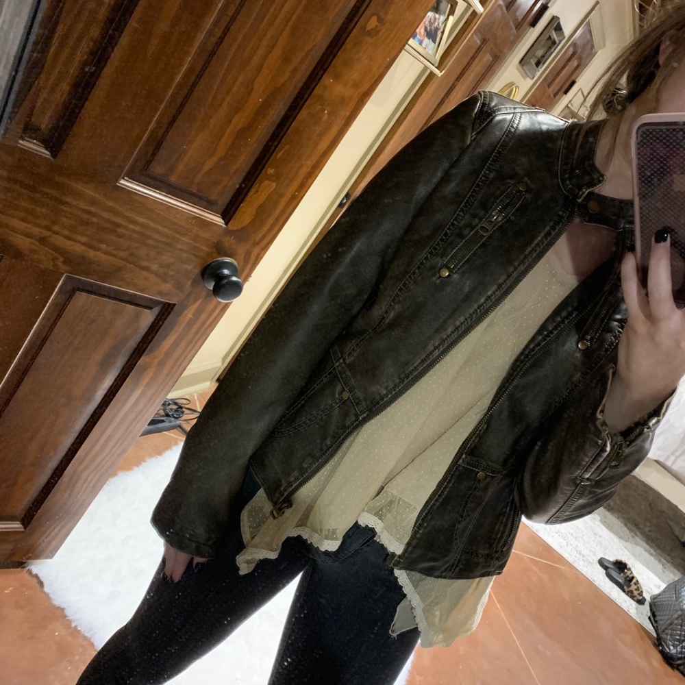 Faux leather jacket